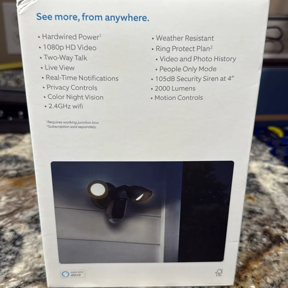 Ring Floodlight Cam Wired Plus - Black $190